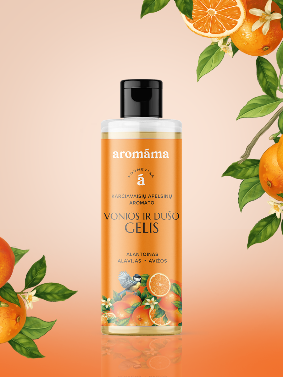 Karčiavaisių apelsinų aromato vonios ir dušo gelis