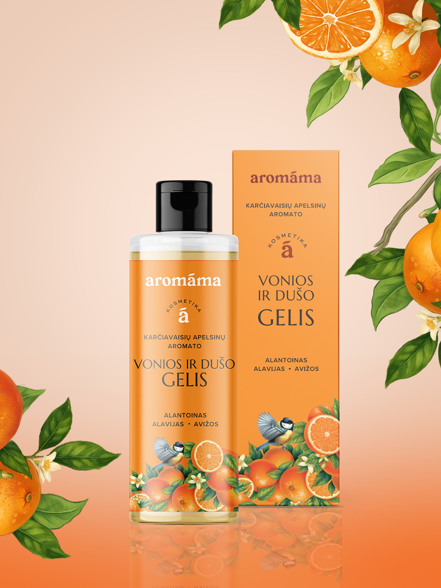Karčiavaisių apelsinų aromato vonios ir dušo gelis