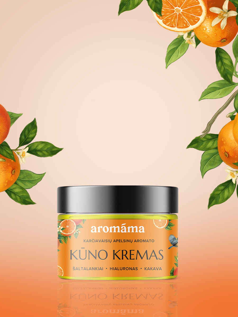 Karčiavaisių apelsinų aromato kūno kremas