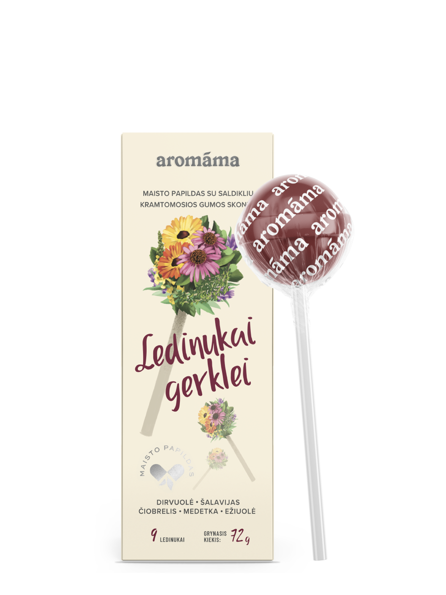 Ledinukai gerklei su cinku ir augaliniais ekstraktais