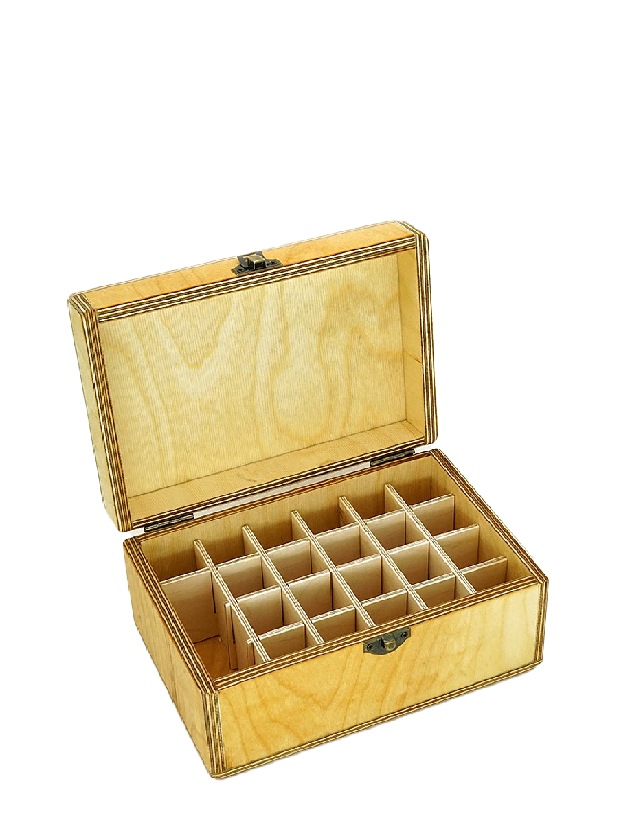 Medinė dėžutė eteriniams aliejams (vidutinė)