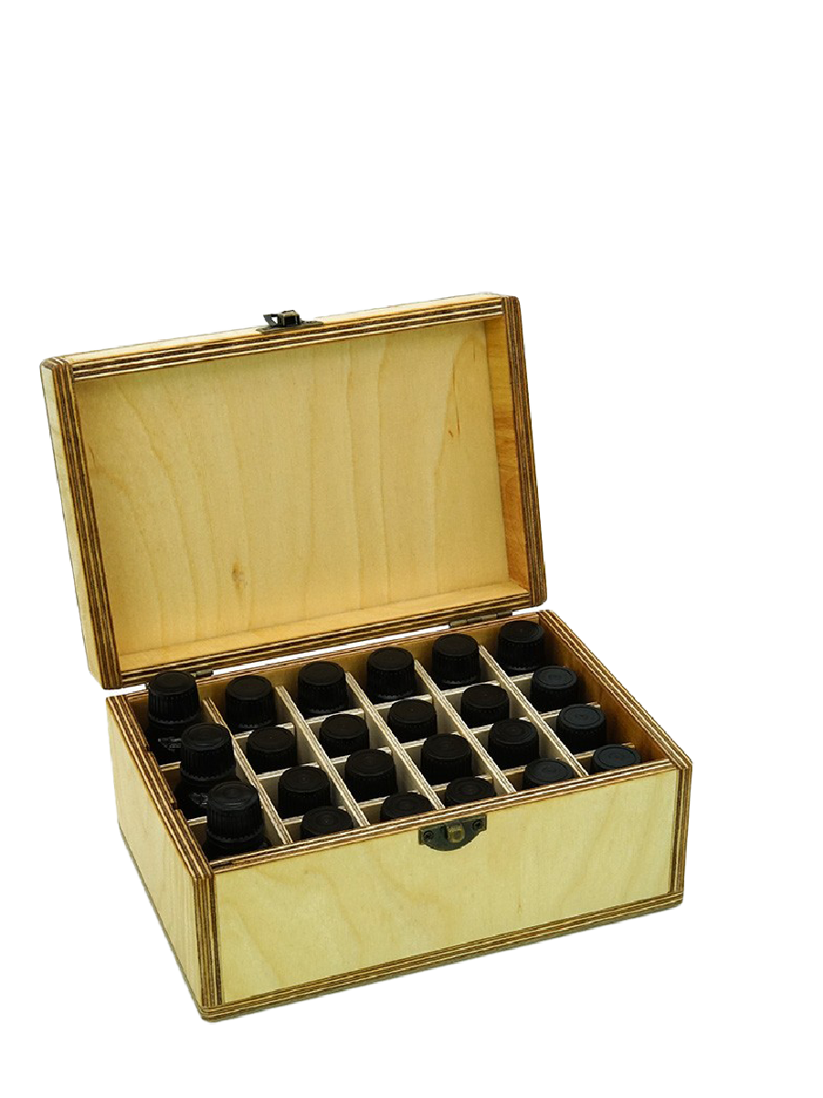 Medinė dėžutė eteriniams aliejams (vidutinė)