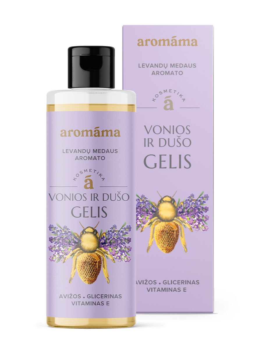 Levandų medaus aromato vonios ir dušo gelis