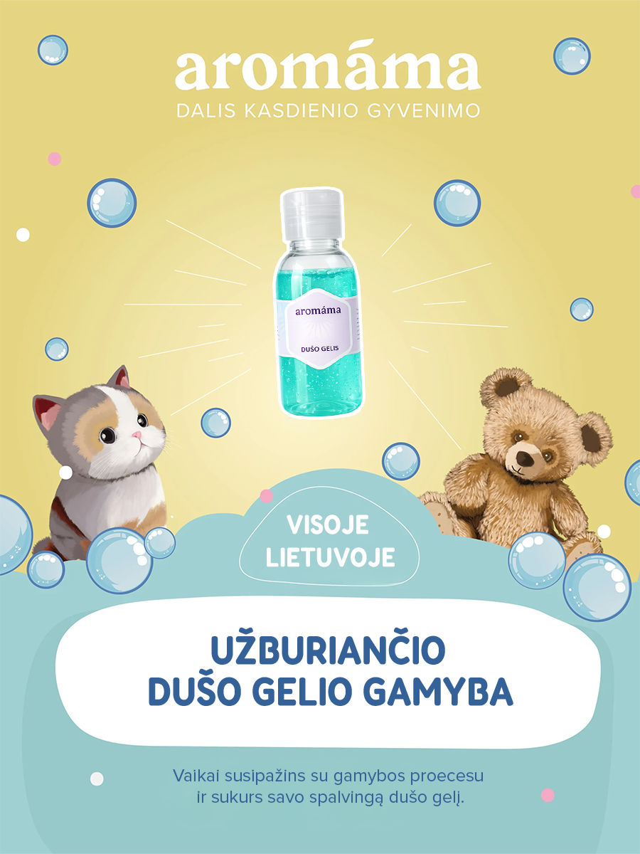 Užburiančio dušo gelio gamyba