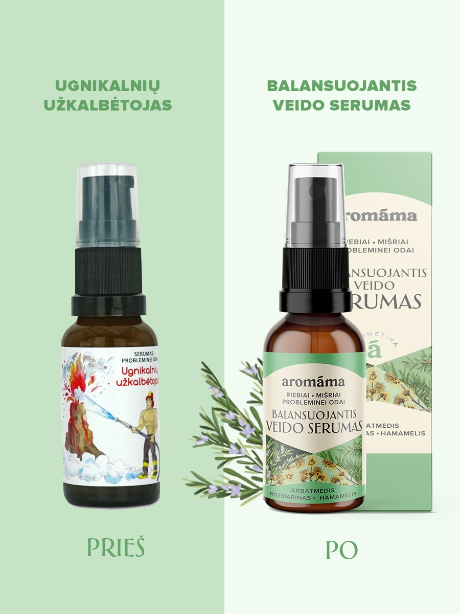 ugnikalnių užkalbėtojas - balansuojantis veido serumas