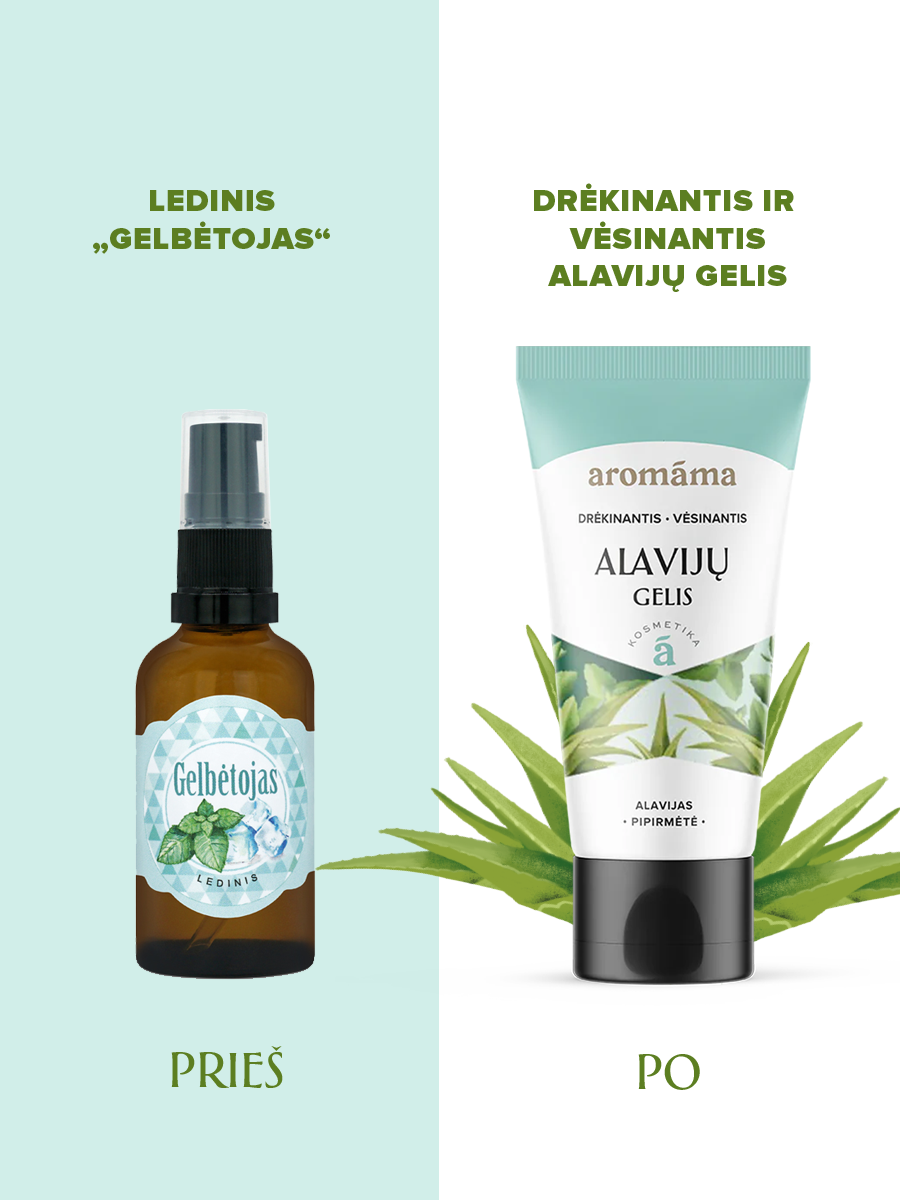 Drėkinantis ir vėsinantis alavijų gelis