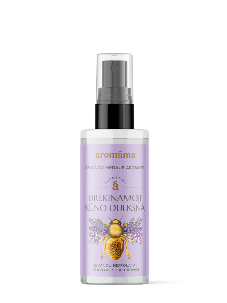 Levandų medaus aromato drėkinamoji kūno dulksna