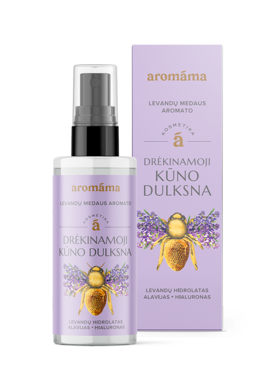 Levandų medaus aromato drėkinamoji kūno dulksna