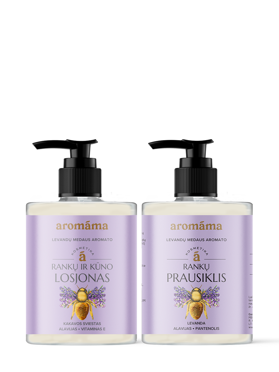 Levandų medaus aromato rankų priežiūros rinkinys