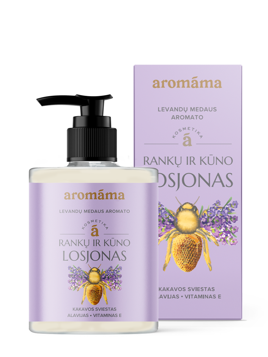 Levandų medaus aromato rankų ir kūno losjonas
