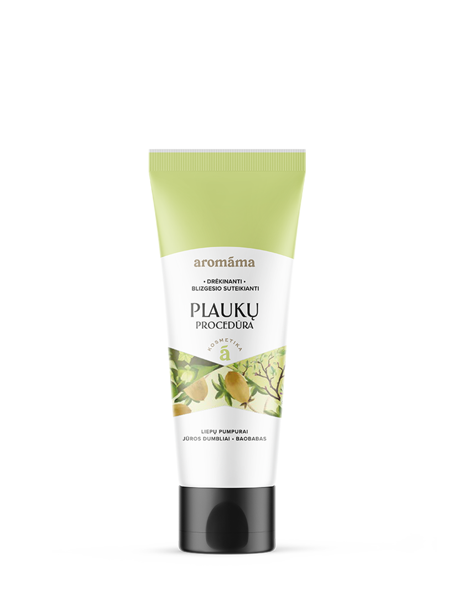 Drėkinanti ir blizgesio suteikianti plaukų procedūra