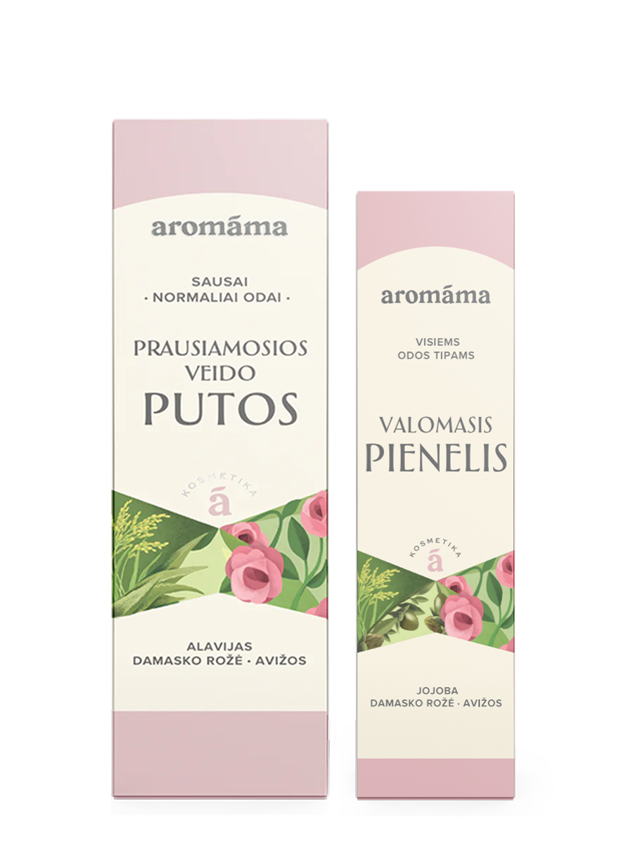 Valomojo pienelio ir prausiamųjų veido putų rinkinys