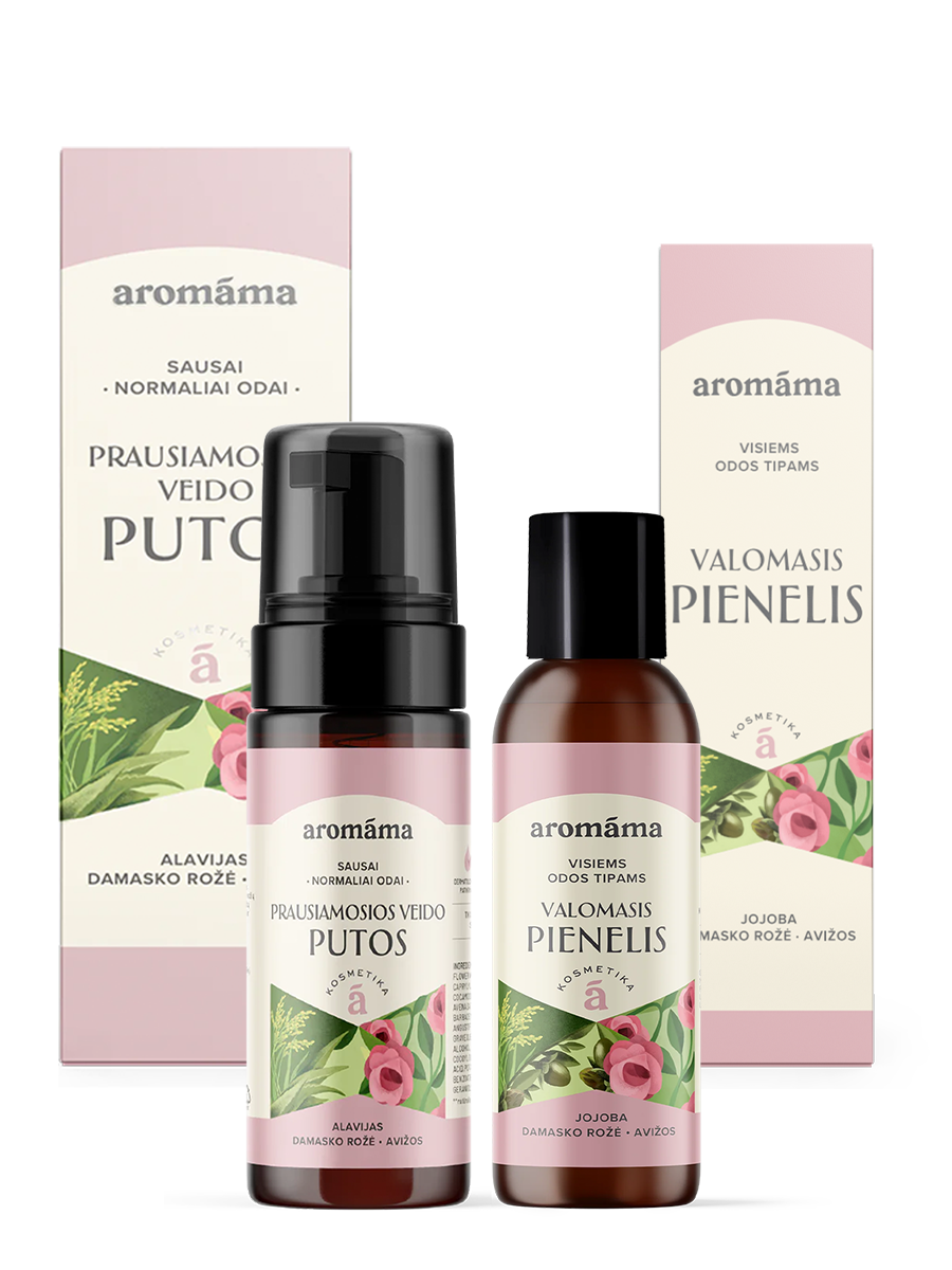 Valomojo pienelio ir prausiamųjų veido putų rinkinys