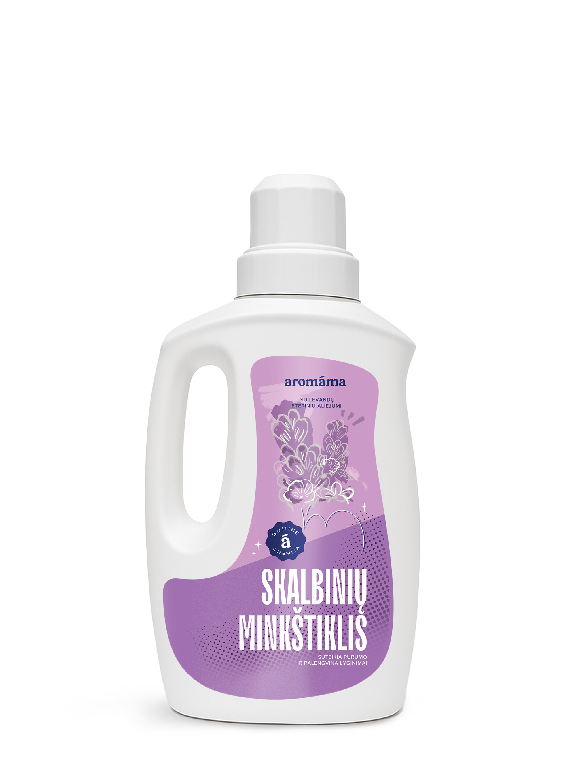 Skalbinių minkštiklis su levandų ir eukaliptų eteriniais aliejais