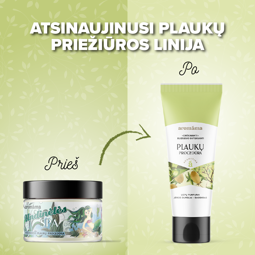 Drėkinanti ir blizgesio suteikianti plaukų procedūra