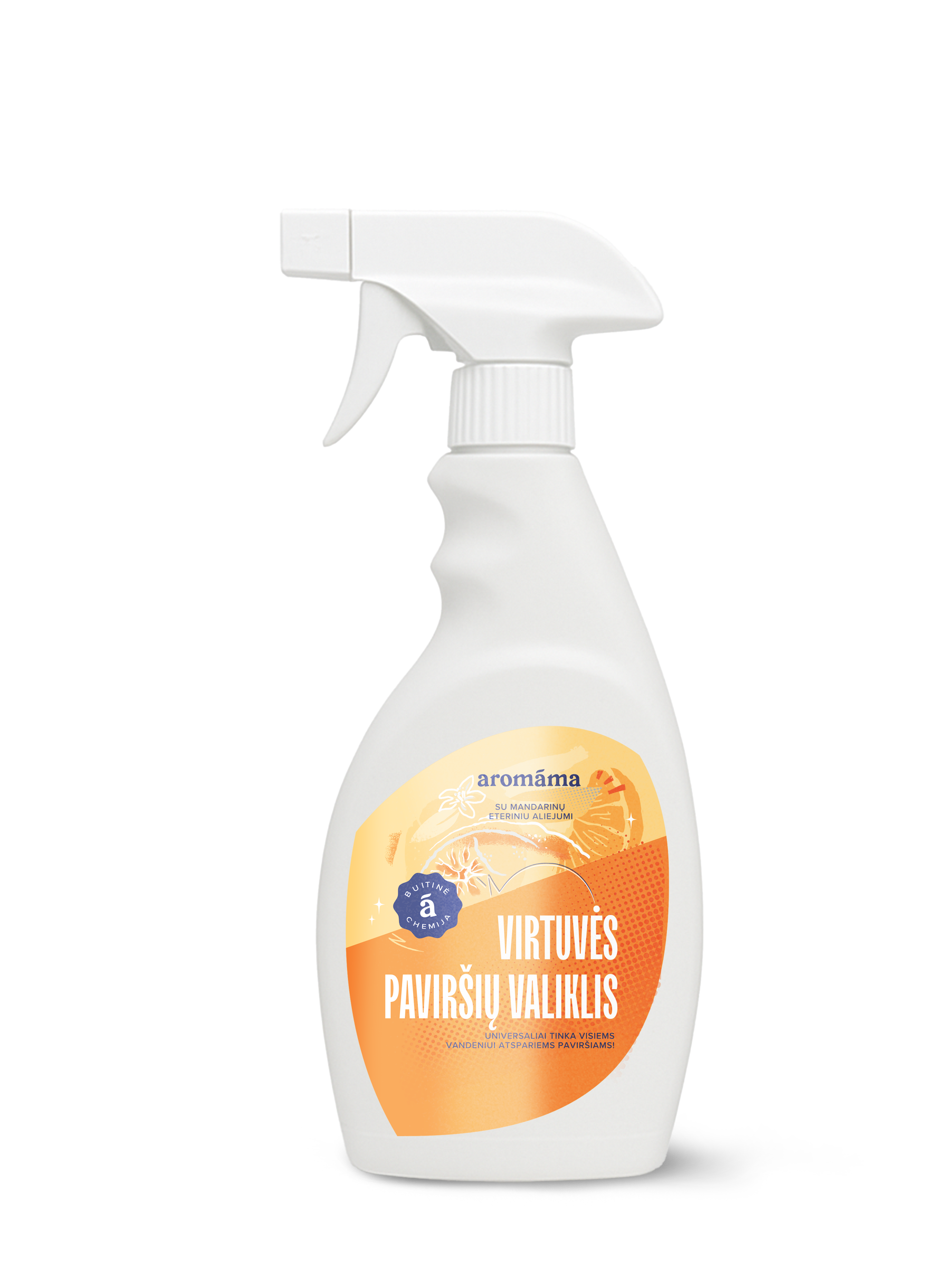 Virtuvės paviršių valiklis su mandarinų eteriniu aliejumi