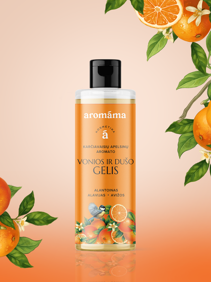 Karčiavaisių apelsinų aromato vonios ir dušo gelis