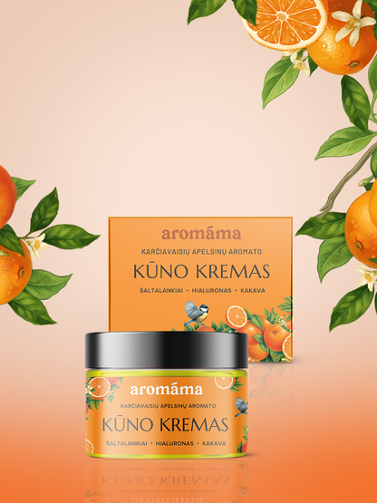 Karčiavaisių apelsinų aromato kūno kremas