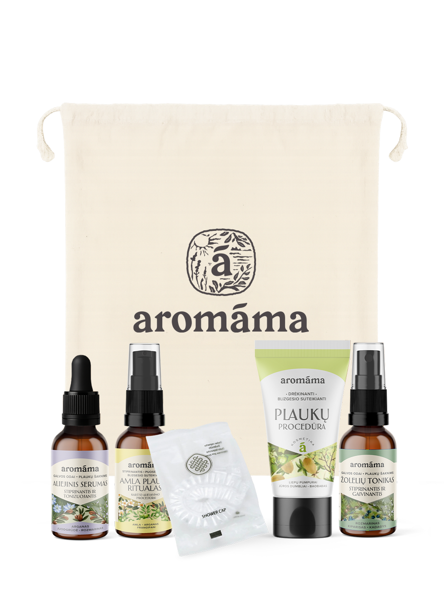 Atradimų rinkinys plaukų priežiūrai