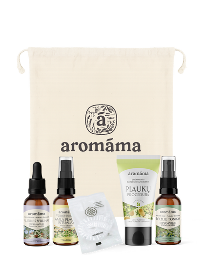 Atradimų rinkinys plaukų priežiūrai