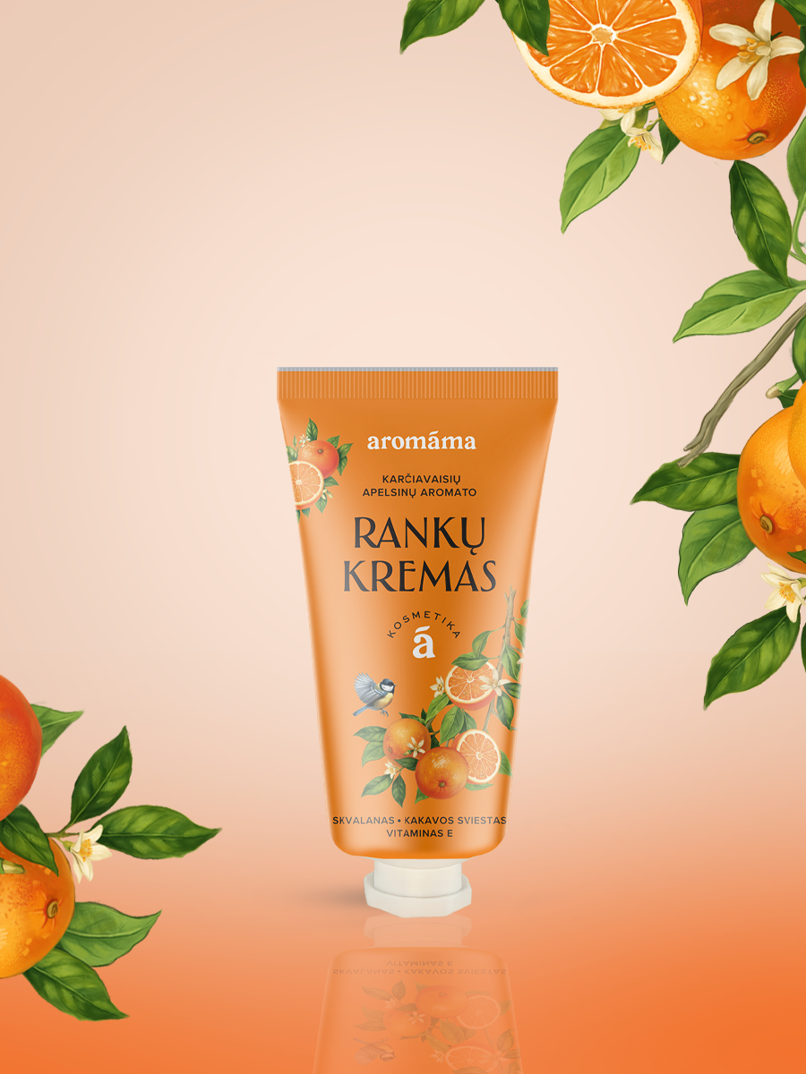 Karčiavaisių apelsinų aromato rankų kremas
