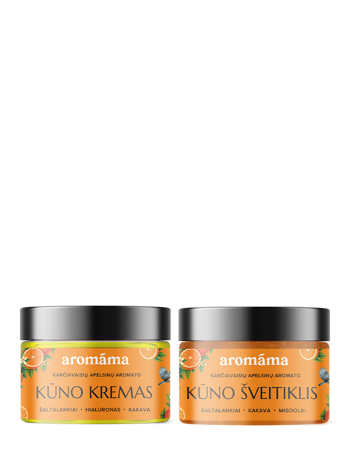 Karčiavaisių apelsinų aromato kūno desertų duetas