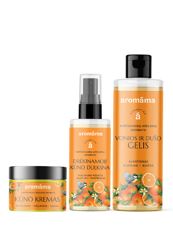Karčiavaisių apelsinų aromato kūno ritualų rinkinys