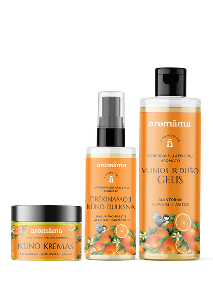 Karčiavaisių apelsinų aromato kūno ritualų rinkinys