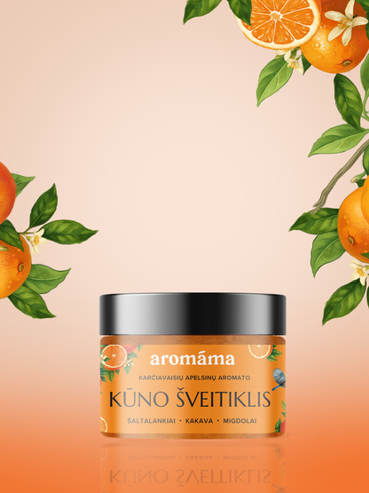 Karčiavaisių apelsinų aromato kūno šveitiklis