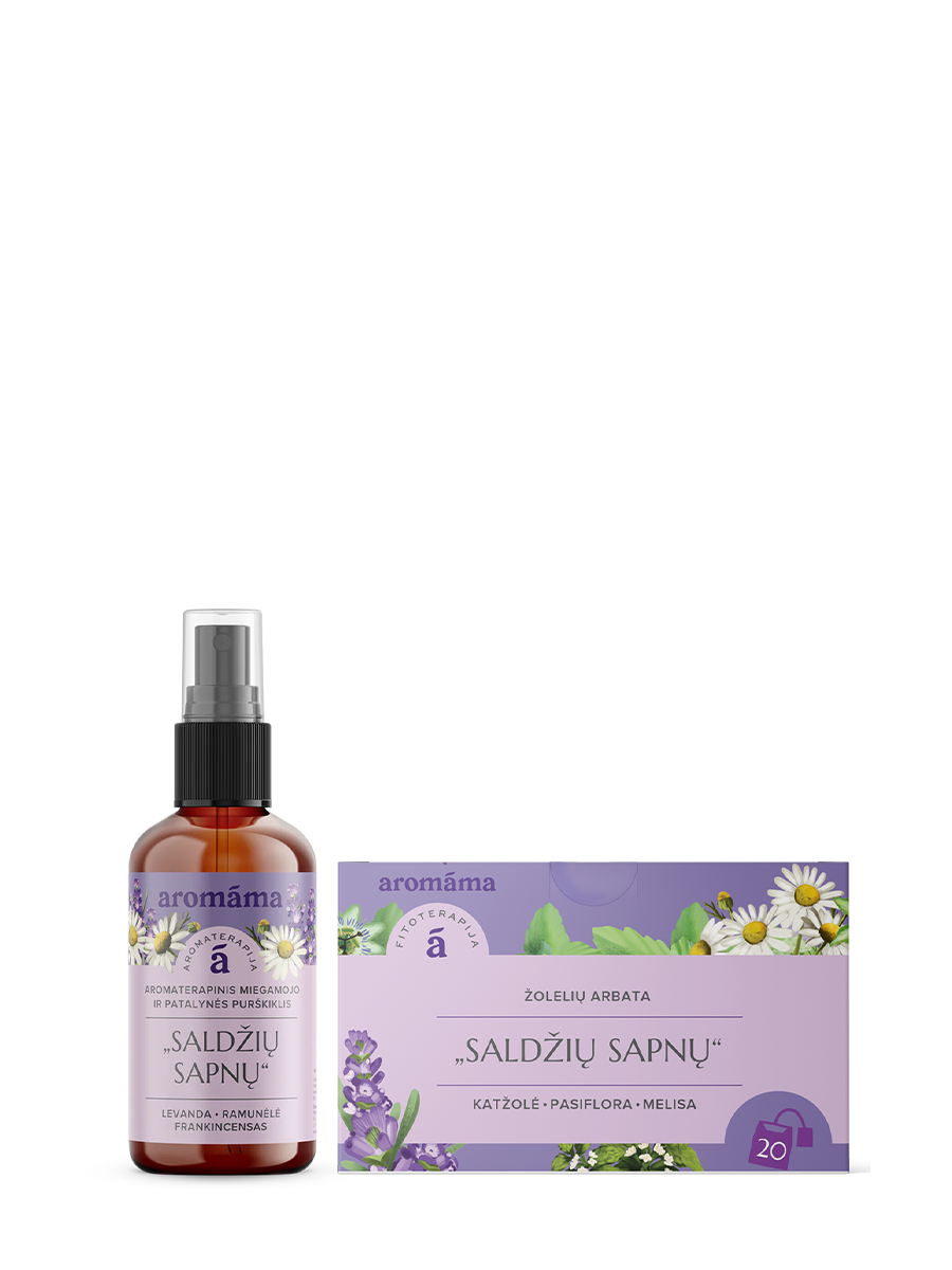 Arbatos ir miegamojo purškiklio „Saldžių sapnų“ rinkinys