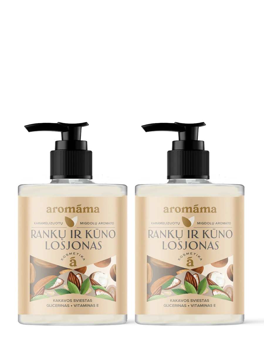Karamelizuotų migdolų aromato rankų ir kūno losjonas