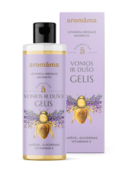 Levandų medaus aromato vonios ir dušo gelis