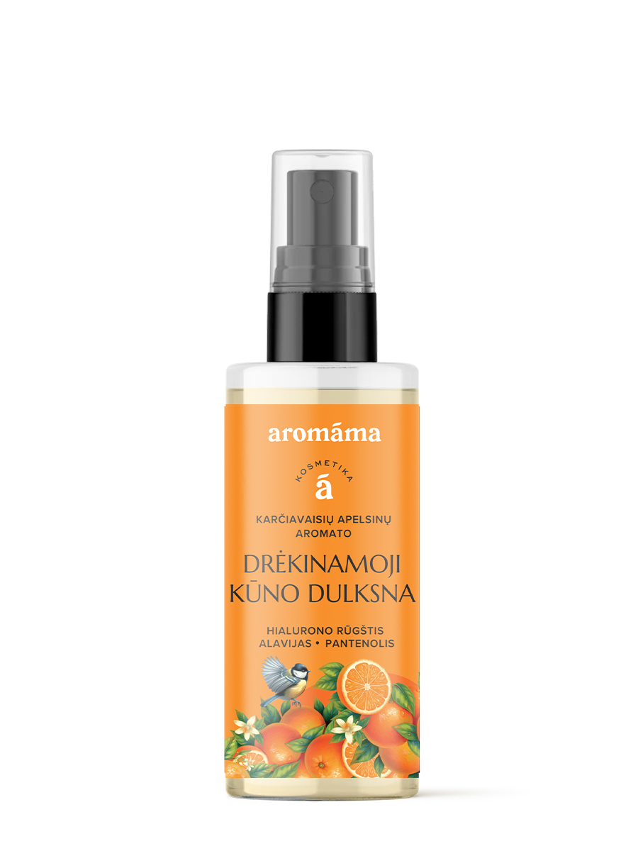 Karčiavaisių apelsinų aromato drėkinamoji kūno dulksna