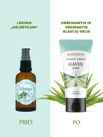 Drėkinantis ir vėsinantis alavijų gelis