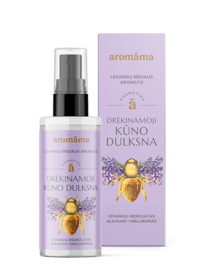 Levandų medaus aromato drėkinamoji kūno dulksna