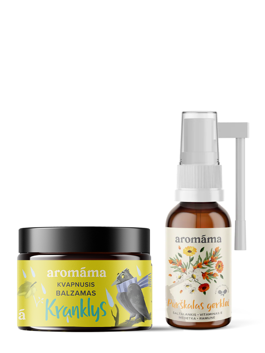 Kvapniojo balzamo ir purškalo gerklei rinkinys