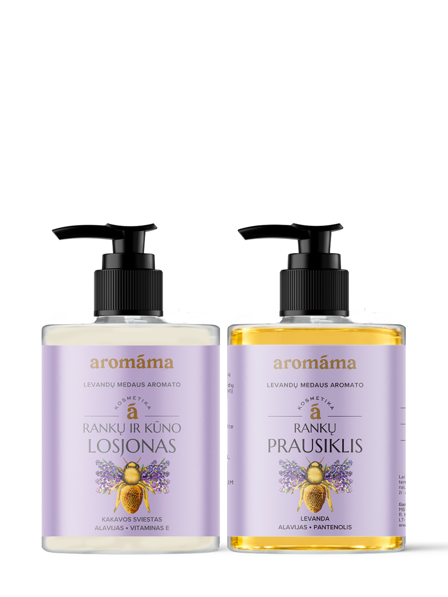 Levandų medaus aromato rankų priežiūros rinkinys