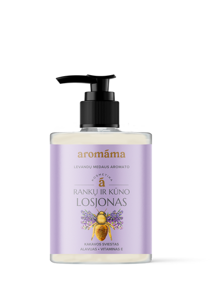 Levandų medaus aromato rankų ir kūno losjonas