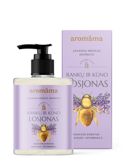 Levandų medaus aromato rankų ir kūno losjonas