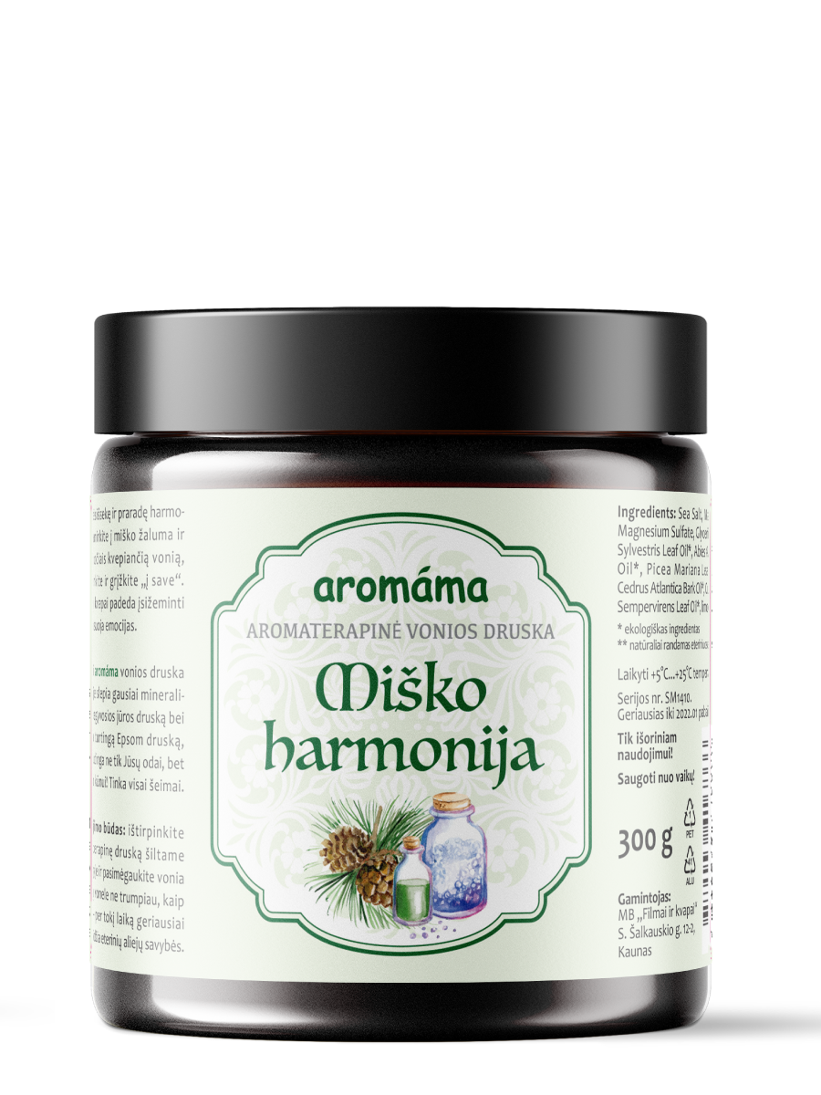 Aromaterapinė vonios druska „Miško harmonija”