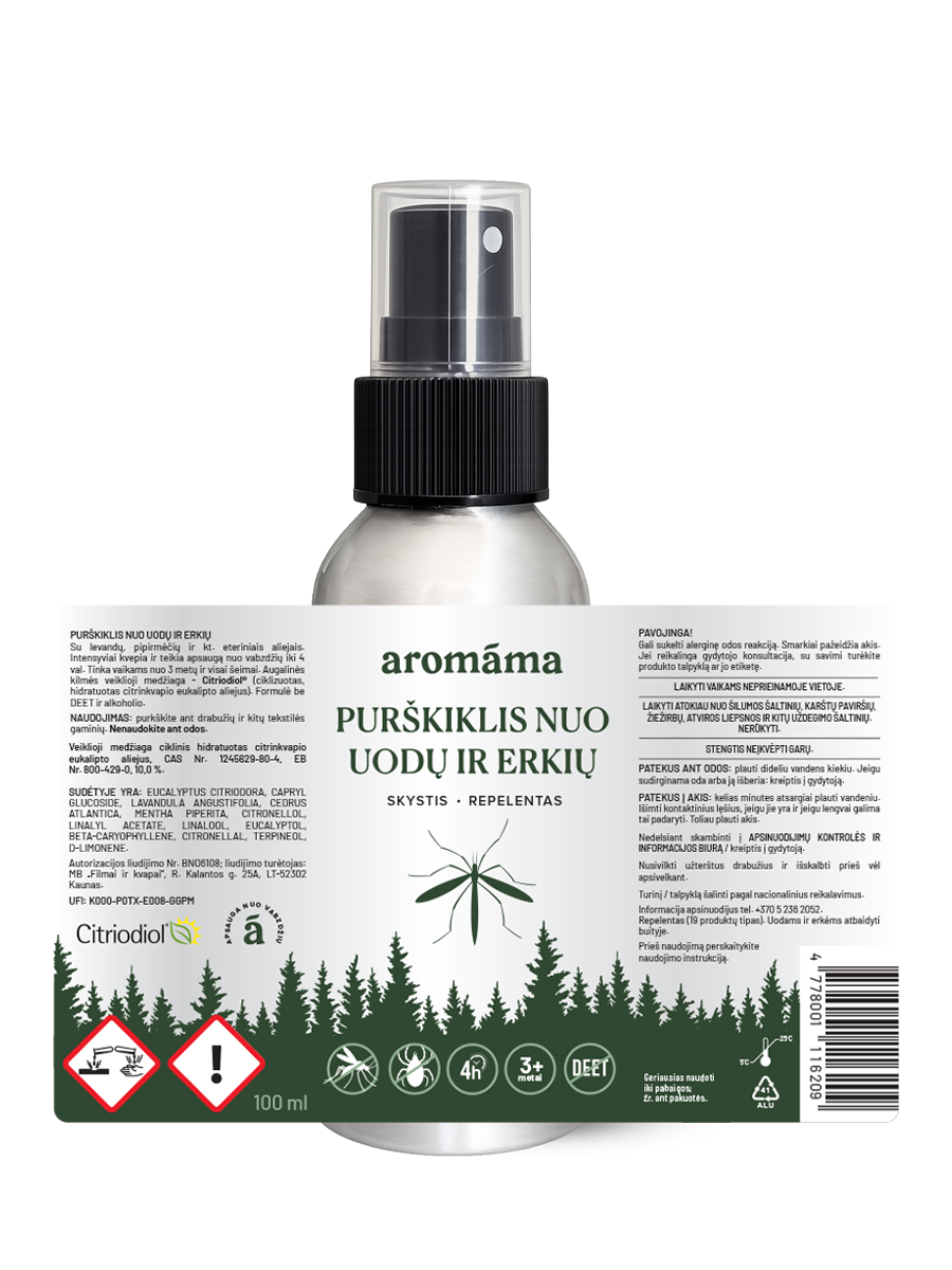 Purškiklis nuo uodų ir erkių