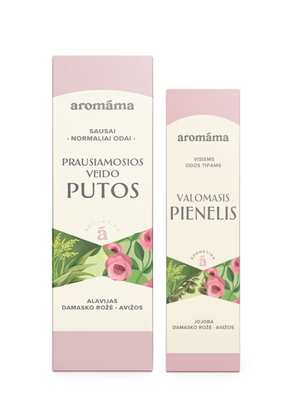 Valomojo pienelio ir prausiamųjų veido putų rinkinys