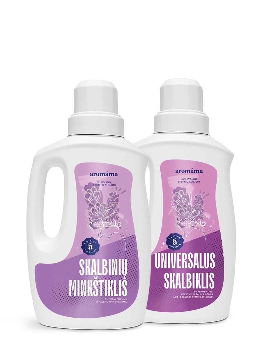 Aromaterapinis skalbiklio ir minkštiklio rinkinys