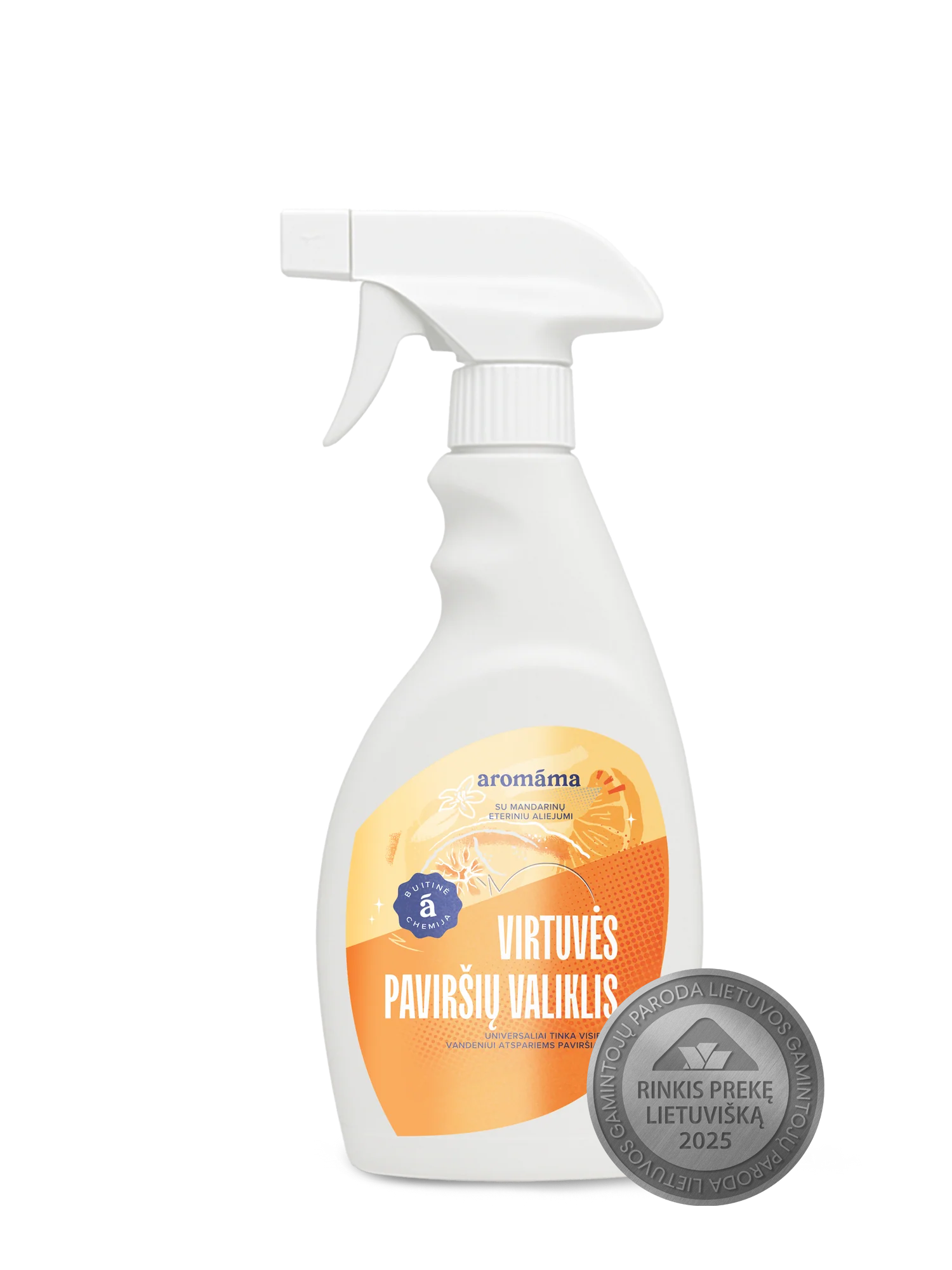 Virtuvės paviršių valiklis su mandarinų eteriniu aliejumi