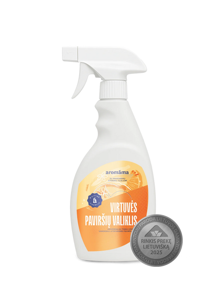 Virtuvės paviršių valiklis su mandarinų eteriniu aliejumi