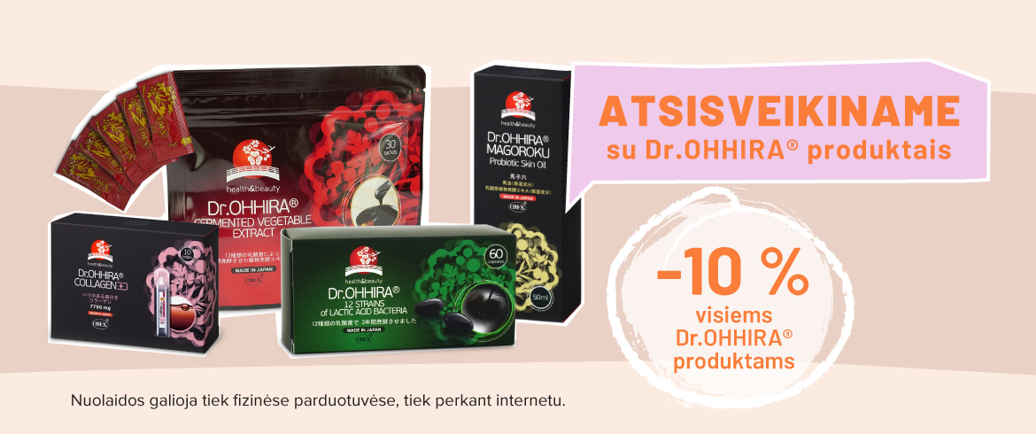 10 % visiems Dr.OHHIRA® produktams